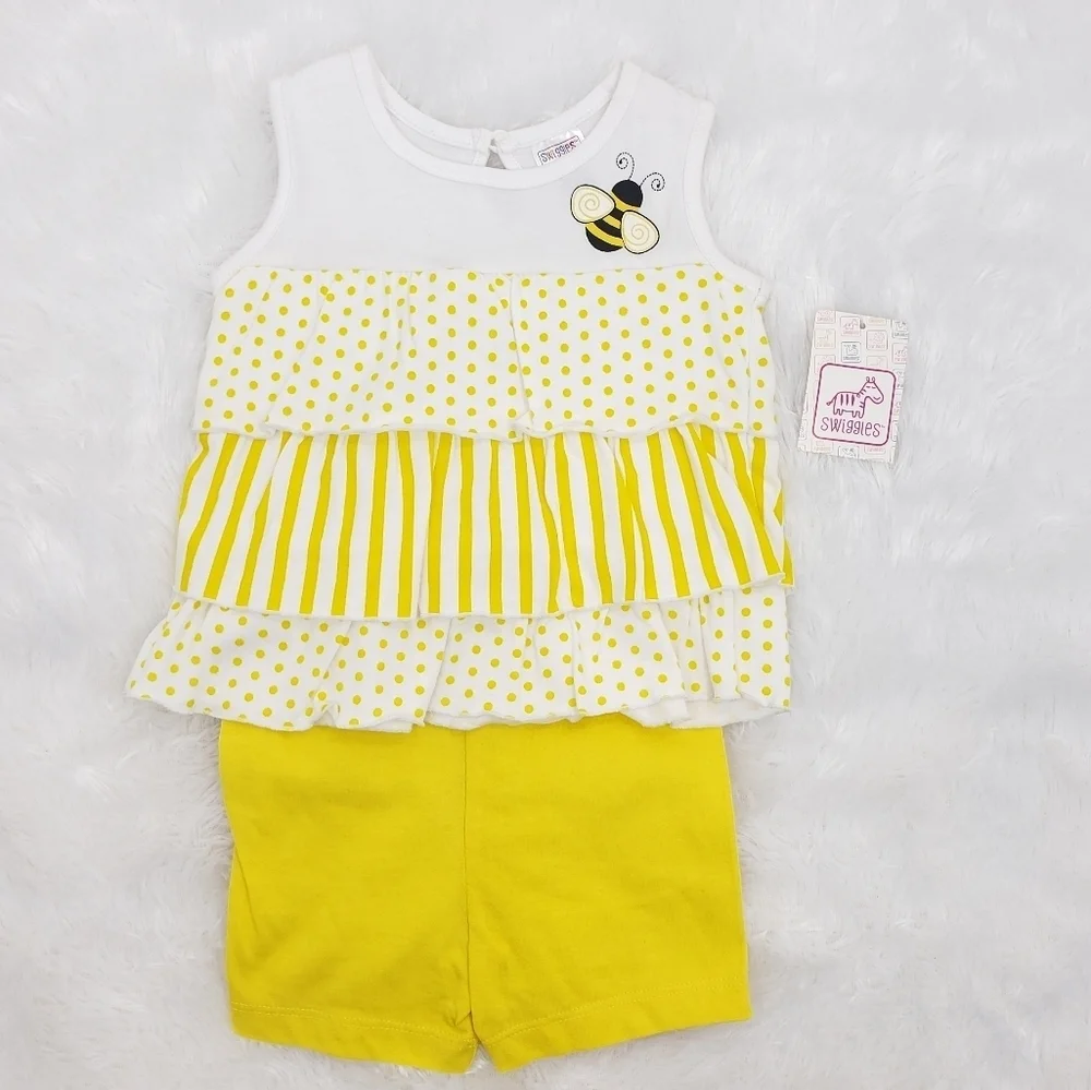 Girls Spring Summer Outfit Sets Infants Size 6/9 Months Bundle
